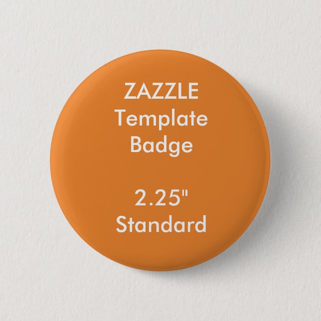 Custom Print 2.25" Round Badge Blank Template Pinback Button (Front)