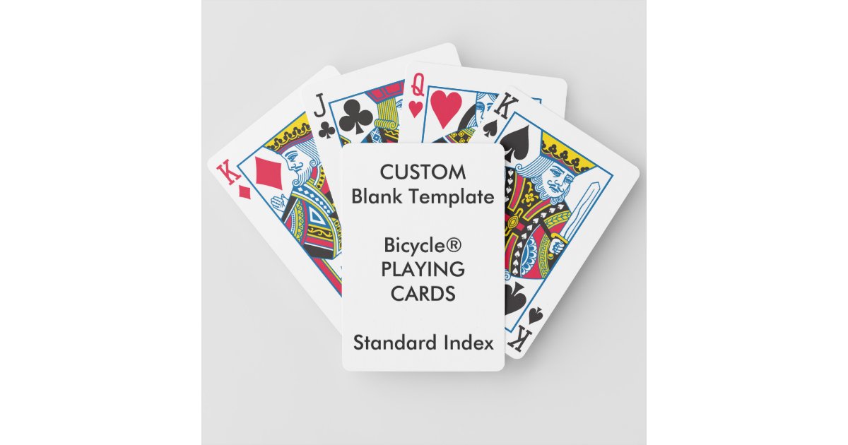 Custom Print Bicycle Standard Index Playing Cards Zazzle Com