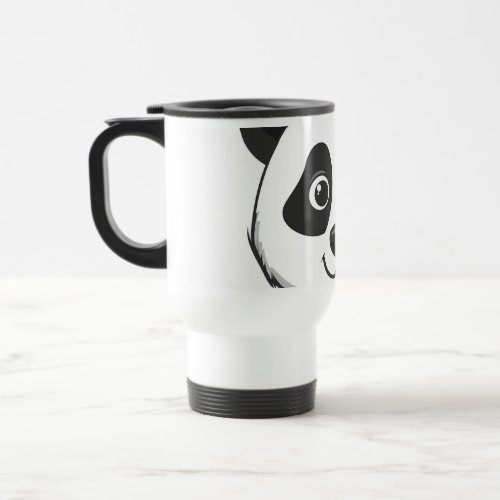 Custom Print Cute Panda Two_Tone Coffee Tumbler Travel Mug