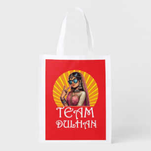 Custom Print Desi Wedding Shaadi Vibes Grocery Bag