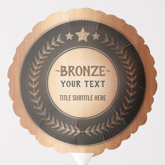 CUSTOM PRINT DIY MEDAL Bronze ADD YOUR LOGO edit Balloon (Front)