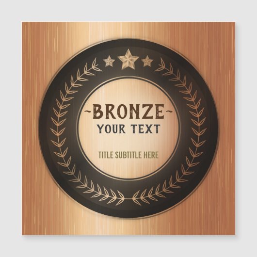 CUSTOM PRINT DIY MEDAL Bronze Champion EDITABLE (Front)