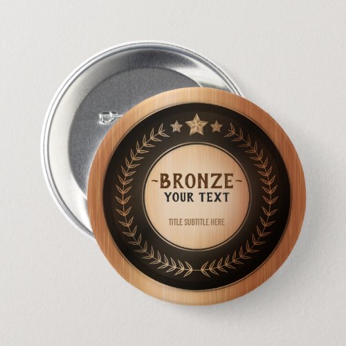 CUSTOM PRINT DIY MEDAL Bronze Champion EDITABLE Button
