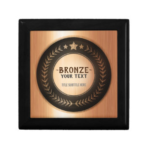 CUSTOM PRINT DIY MEDAL Bronze Champion EDITABLE Gift Box