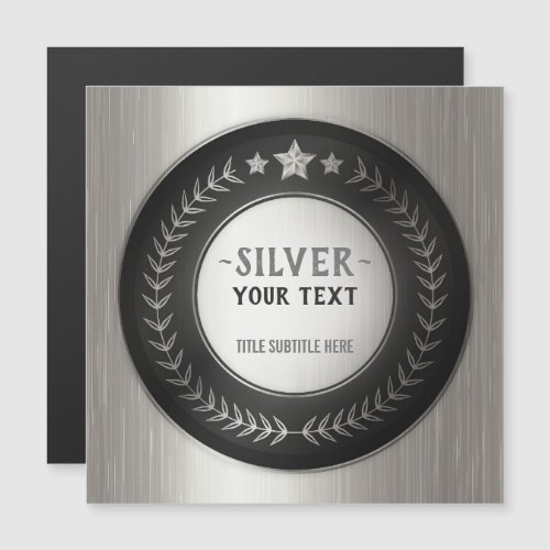 CUSTOM PRINT DIY MEDAL Silver Champion EDITABLE