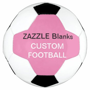 Custom Print Football Blank Template Baby Pink Soccer Ball by ZazzleBlanksUK at Zazzle