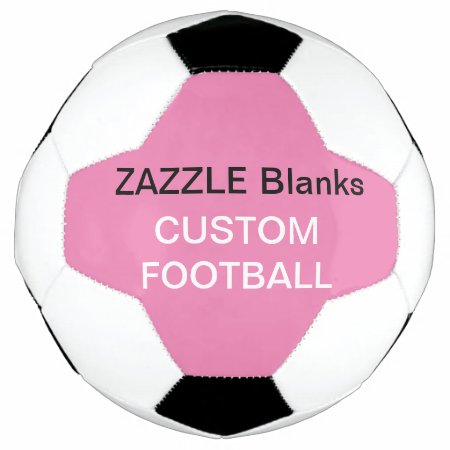 Custom Print Football Blank Template Baby Pink Soccer Ball