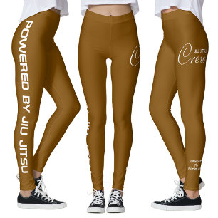 Custom Print Jiu Jitsu Crew Brown Spats Leggings
