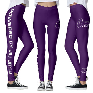 Custom Print Jiu Jitsu Crew Purple Spats Leggings