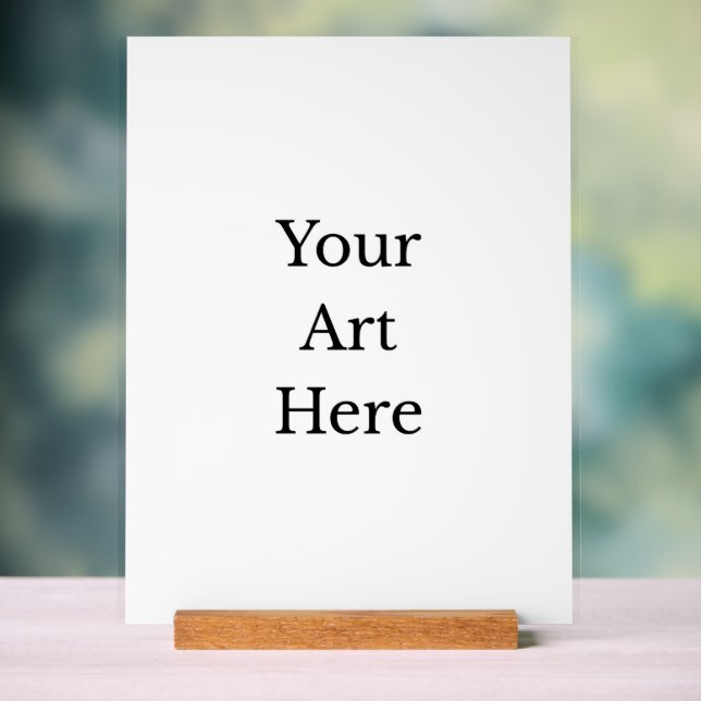 Custom Print Multiple Sizes Acrylic Sign (Neutral)