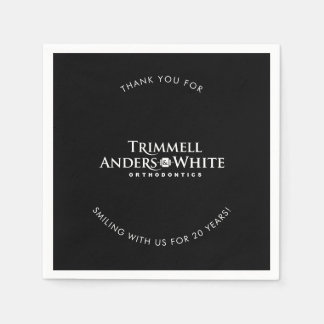 CUSTOM PRINT ORDER  for Kelsey - 20th black Napkins