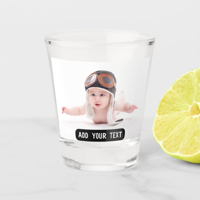 Custom Print Personalized Photo Shot Glass (Front)