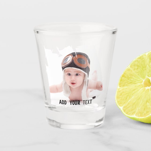 Custom Print Personalized Photo Shot Glass (Front)