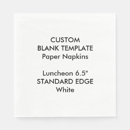 Custom Print Plain Edge Luncheon Paper Napkins