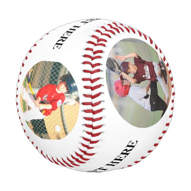 Custom Print Promotional Baseballs with your photo (Angled)