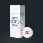 Custom print red paint initials Callaway Golf Balls<br><div class="desc">Custom print red paint initials Callaway Golf Balls (3 pack). Name initialed golf balls with fun typography in any color. Custom monogrammed golfing balls for golf players. Professional brand box of golf balls with your name initials. Personalized golf ball gift set for him or her. Sporty business present for clients,...</div>