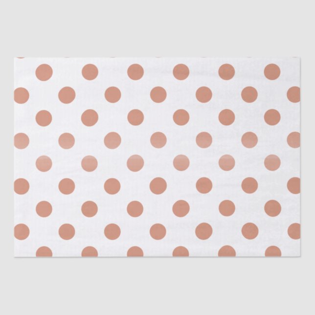 Custom Print Rose Gold Polka Dot Tissue Paper (Front)
