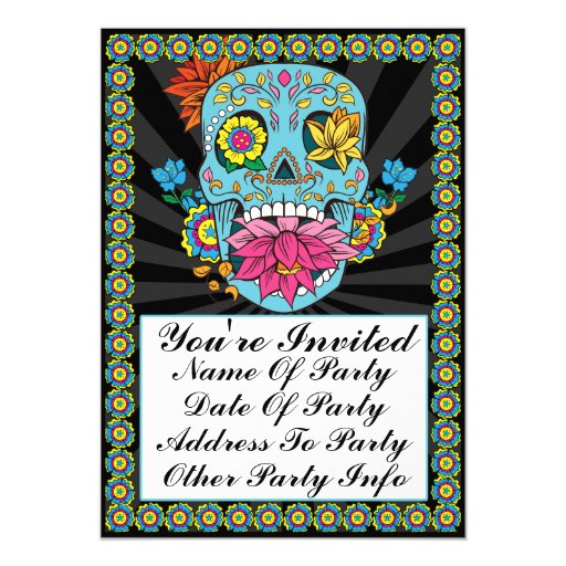 Sugar Skull Party Invitations 3