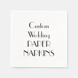 Custom Print Wedding Party Paper Napkins