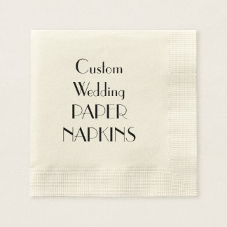 Custom Print Wedding Party Paper Napkins