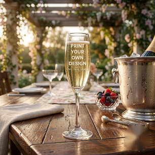 Custom Print Your Own Printing My Own To Order Champagne Flute