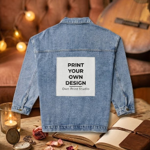 Custom Print Your Own   Printing My Own To Order Denim Jacket