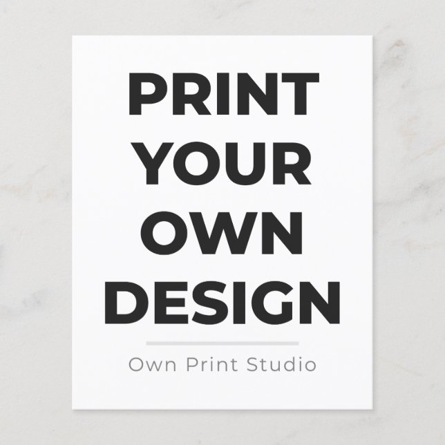 Custom Print Your Own | Printing My Own To Order Flyer (Front)