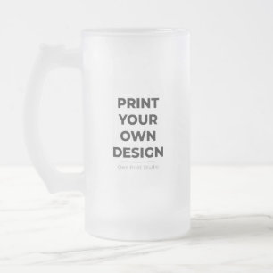 Custom Print Your Own Printing My Own To Order Frosted Glass Beer Mug