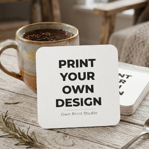 Custom Print Your Own Printing My Own To Order Square Paper Coaster
