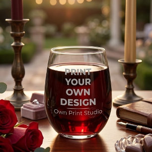 Custom Print Your Own Printing My Own To Order Stemless Wine Glass