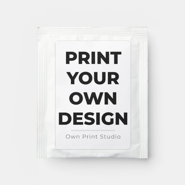 Custom Print Your Own | Printing My Own To Order Tea Bag Drink Mix (Front)