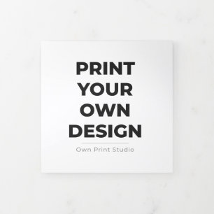 Custom Print Your Own Printing My Own To Order Tri-Fold Card