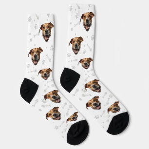 Custom Print Your Photo Pet Face Socks Personalize