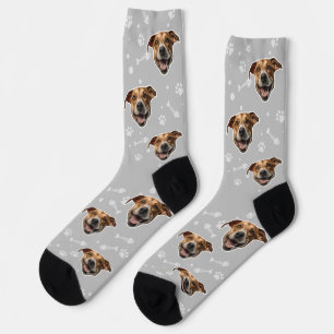 Custom Print Your Photo Pet Face Socks Personalize