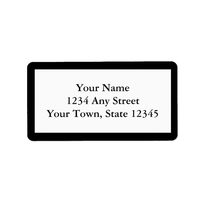 Custom Printed Address Labels   Black