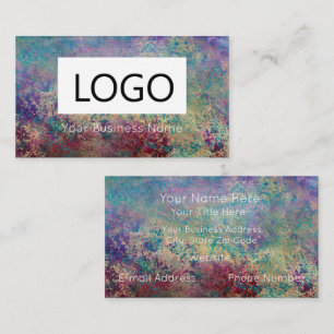 Custom Printed Business Cards - Peacock Colors