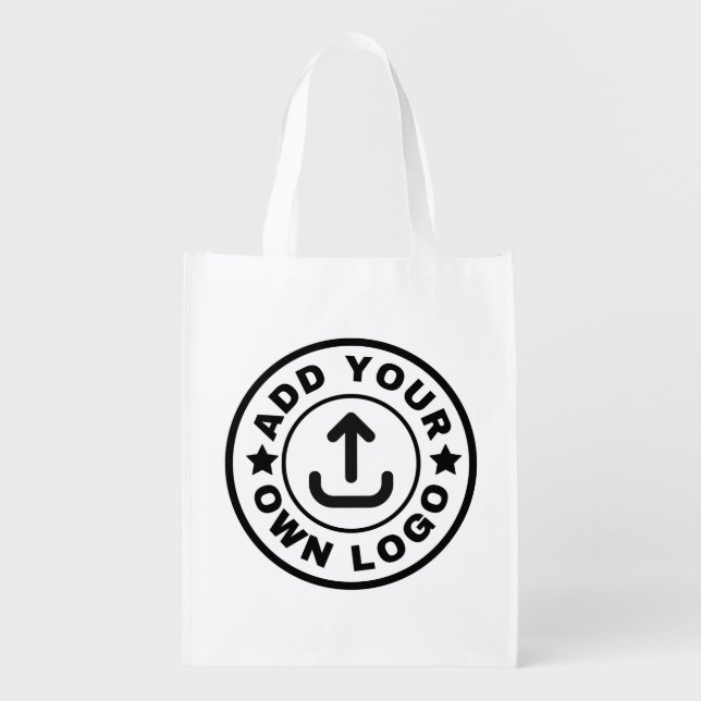 Custom Printed Business Logo Budget Promotional Grocery Bag (Front)