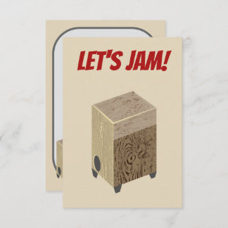 Custom Printed Cajon Drum Party Invitations
