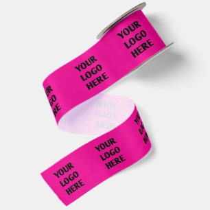 Custom Printed Company Logo Branded Gift Satin Ribbon