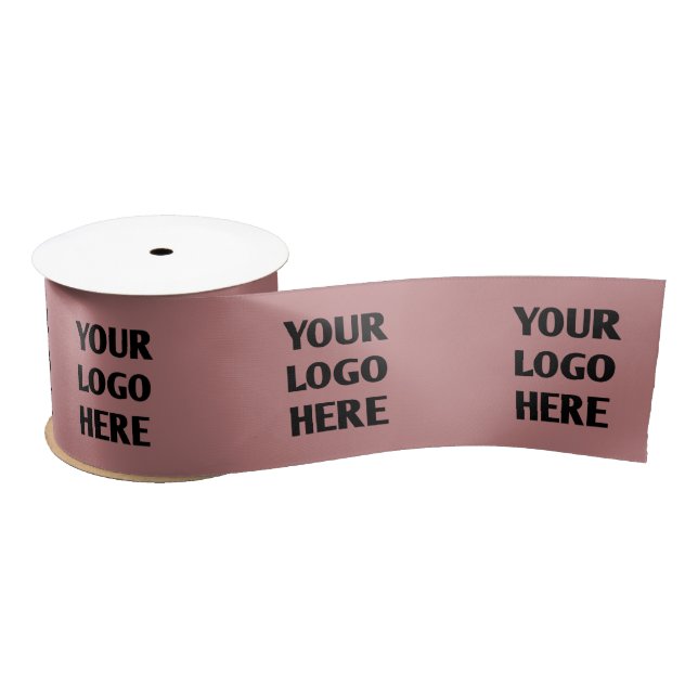 Custom Printed Company Logo Branded Gift Satin Ribbon (Spool)