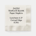 Custom Printed Ecru Coined Luncheon Paper Napkins at Zazzle