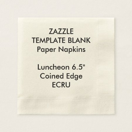 Custom Printed Ecru Coined Luncheon Paper Napkins