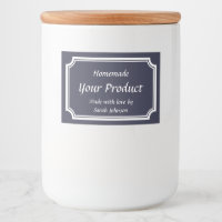 Custom printed food canning template mason jar