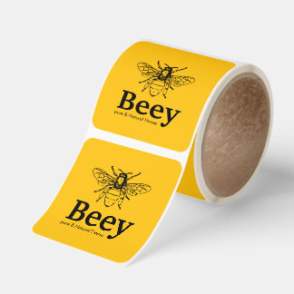 Custom Printed Labels on Roll, with Your Logo beey