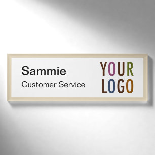 Custom Printed Magnetic Name Tag Badge with Logo