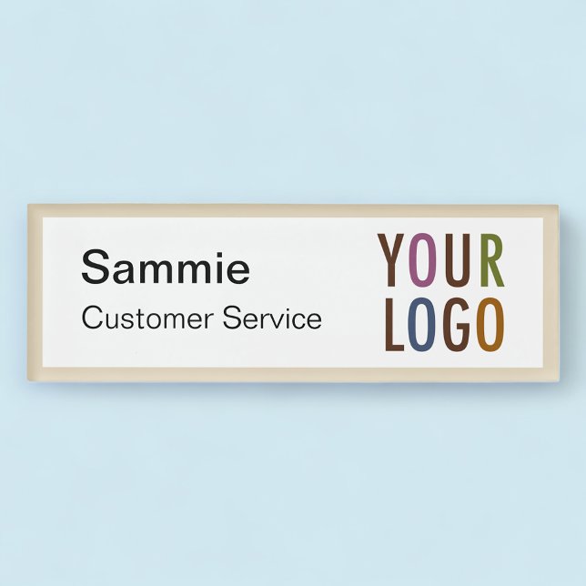 Custom Printed Magnetic Name Tag Badge with Logo (MISOOK Magnetic Name Tag)