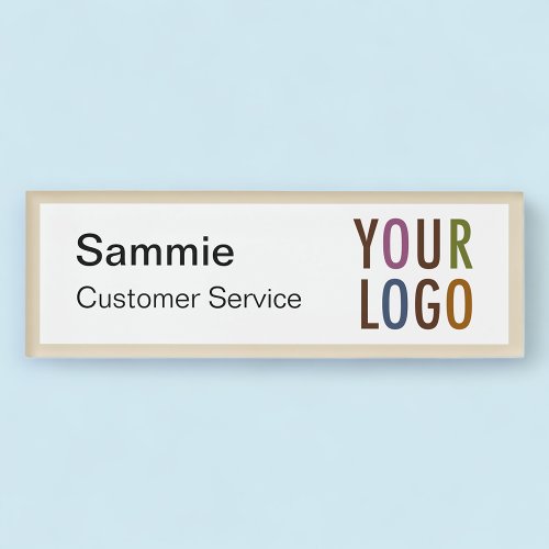 Custom Printed Magnetic Name Tag Badge with Logo
