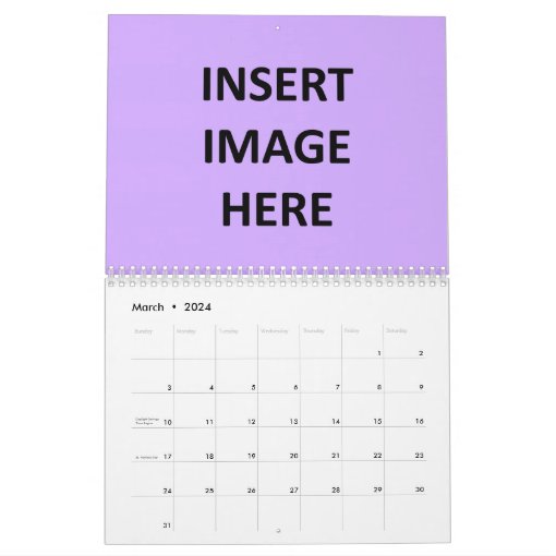 Custom Printed Monthly Calendar Template | Zazzle