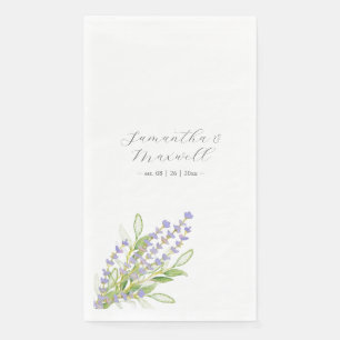 Custom Printed Napkins Watercolor Lavender