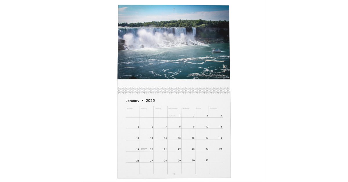 Custom Printed Niagara Falls Calendar Zazzle